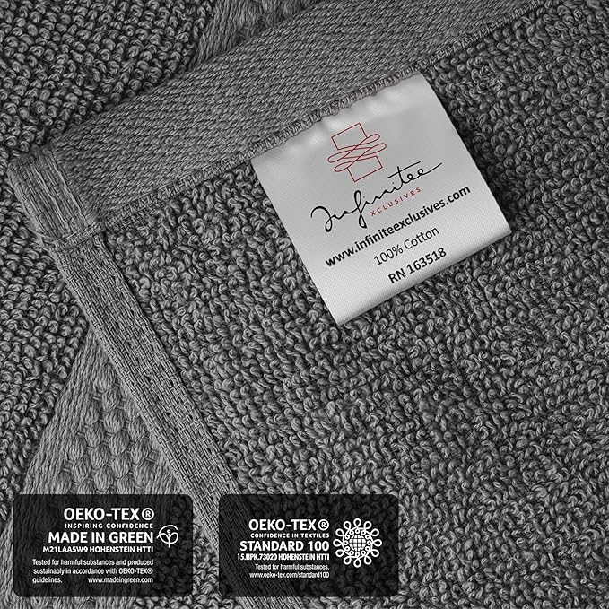 Infinitee Xclusives Dark Grey Hand Towels - Image 5