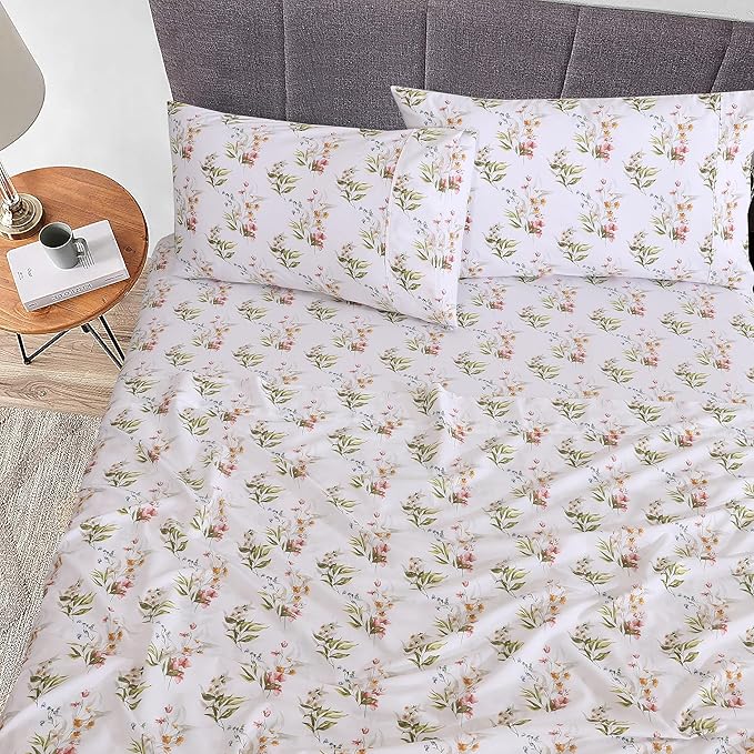 RUVANTI 100% Cotton Sheets – King Size Percale Bedding, Cooling & Breathable - Image 2