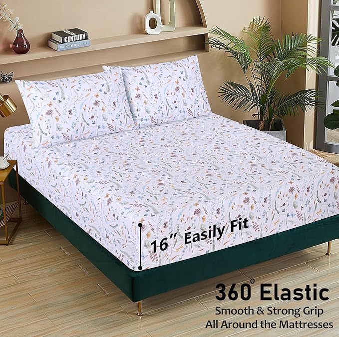 RUVANTI 100% Cotton Sheets – Twin Size Percale Bedding, Cooling & Breathable - Image 4