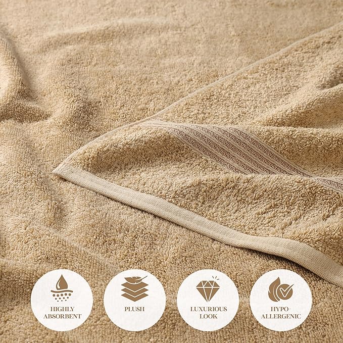 Superior Egyptian Cotton 9-Piece Towel Set, Guest Bath Decor Essentials - Image 8