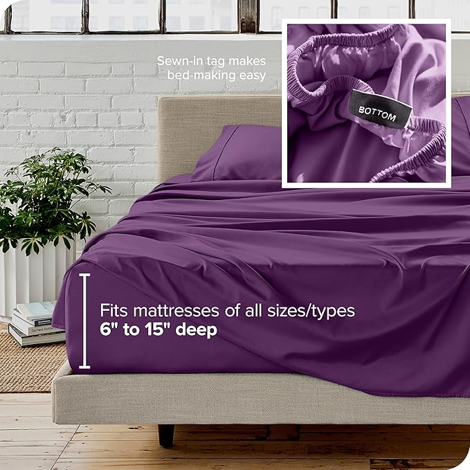 Bare Home Split Head Flex King Sheet Set - Image 6