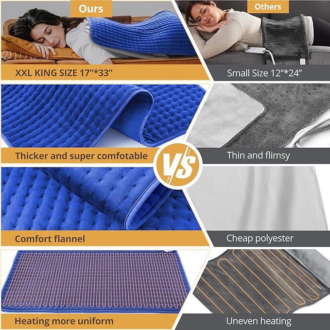 Heating Pad for Back Pain Relief, Auto Off, Moist Dry Heat Therapy, Machine - Image 6