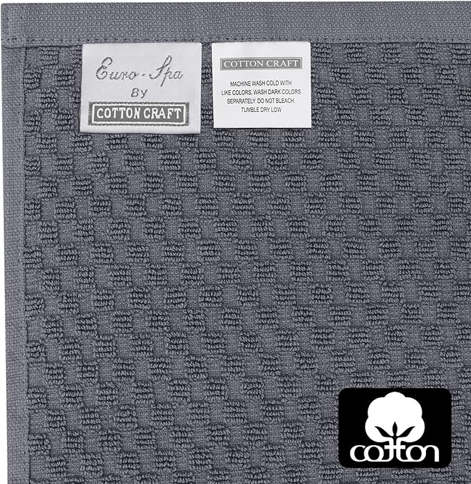 COTTON CRAFT Euro Spa Waffle Wash Cloth - Image 7