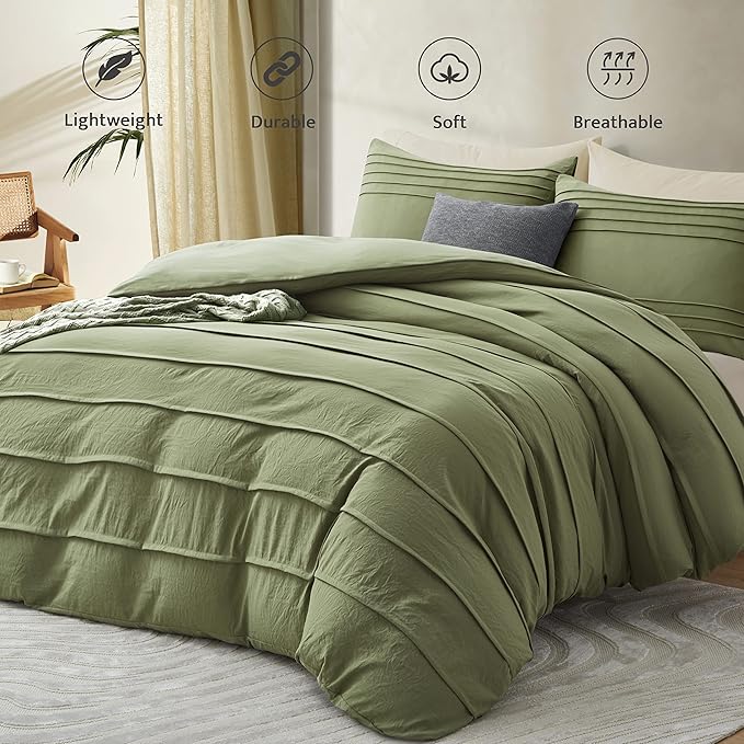 Oli Anderson Sage Green Duvet Cover Twin Size - Image 2
