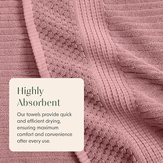 Springtree Home 100% Cotton Bath Towel Set of 4 | Super Soft & Absorbent - Image 5