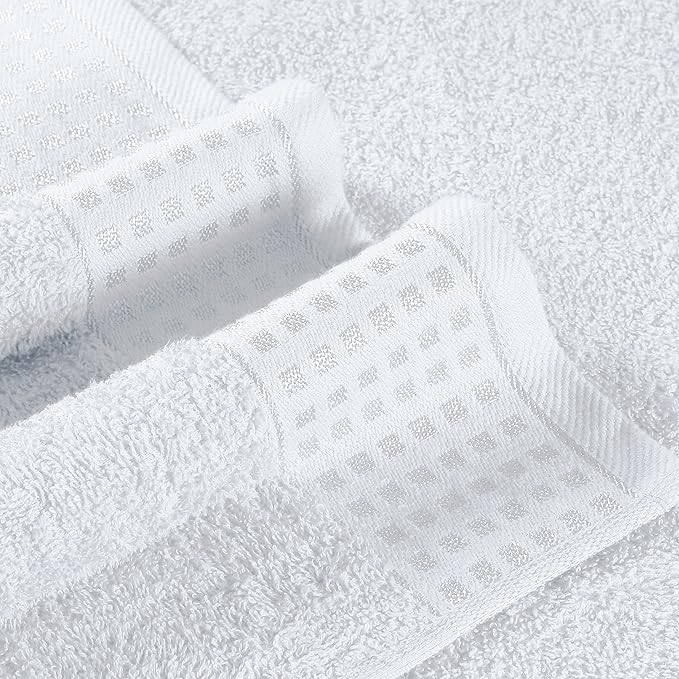 GLAMBURG 100% Cotton Ultra Soft 6 Pack Towel Set, Contains 2 Bath Towels 28x55 - Image 2