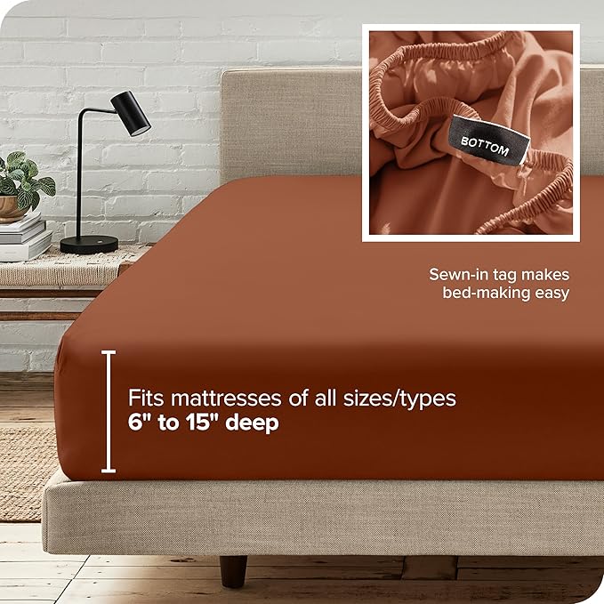 Bare Home Fitted Bottom Sheet King Size - Image 6