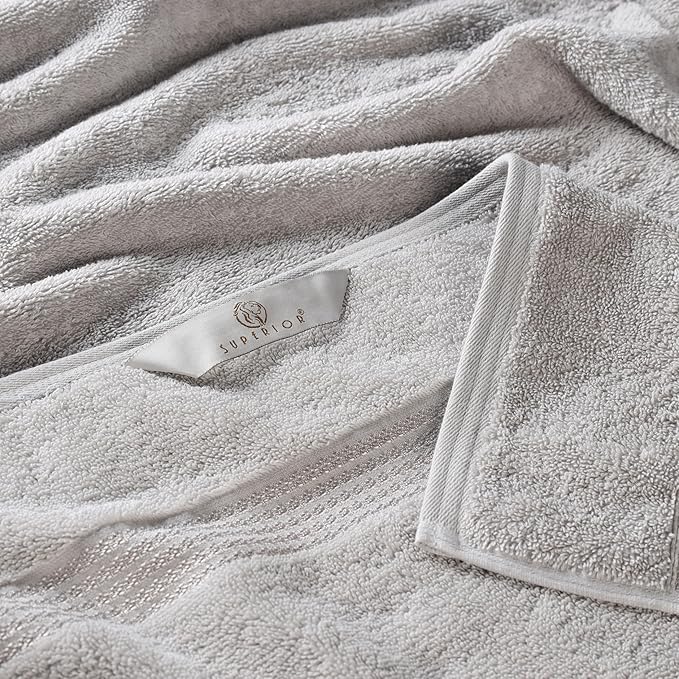 Superior Egyptian Cotton 9-Piece Towel Set, Guest Bath Decor Essentials - Image 5