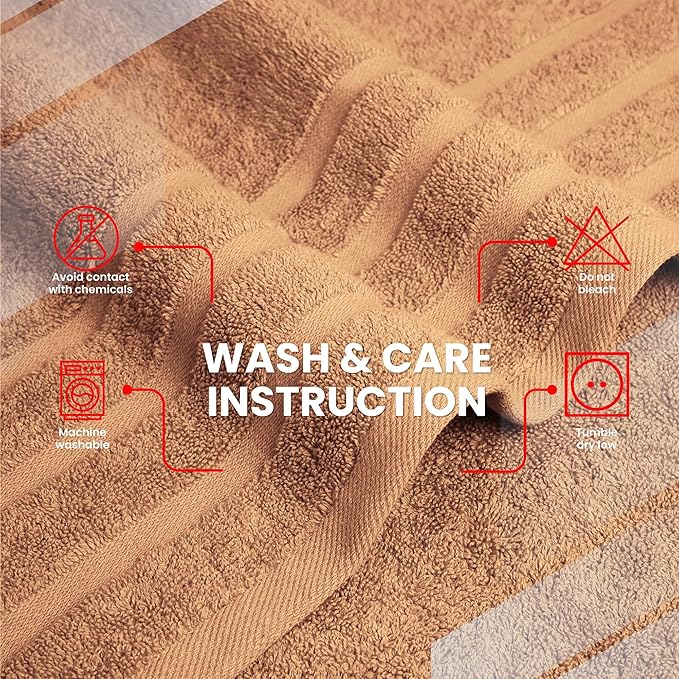 Infinitee Xclusives 100% Cotton Luxury Bath Towels Set of 2 - Image 6