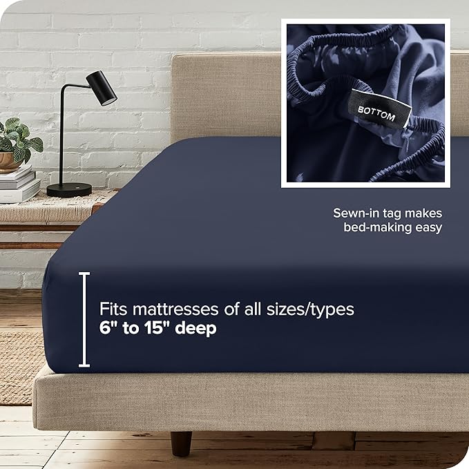 Bare Home Fitted Bottom Sheet Twin XL Size - Image 6