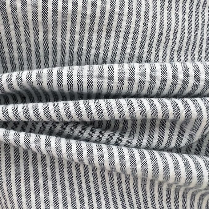 mixinni Grey Striped Duvet Cover Queen Size - Image 7