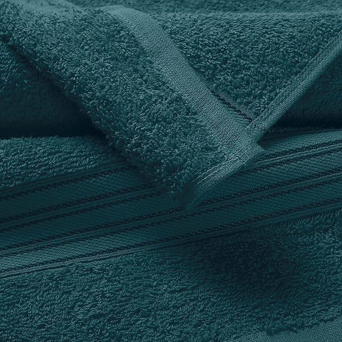 BOUTIQUO 6 Pack Cotton Towel Set, Contains 2 Bath Towels 28x55 inch, 2 Hand - Image 2