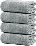 Tens Towels Pack of 4 Extra Large Bath Towels 30 x 60 Inches, 100% Cotton by TensTowels