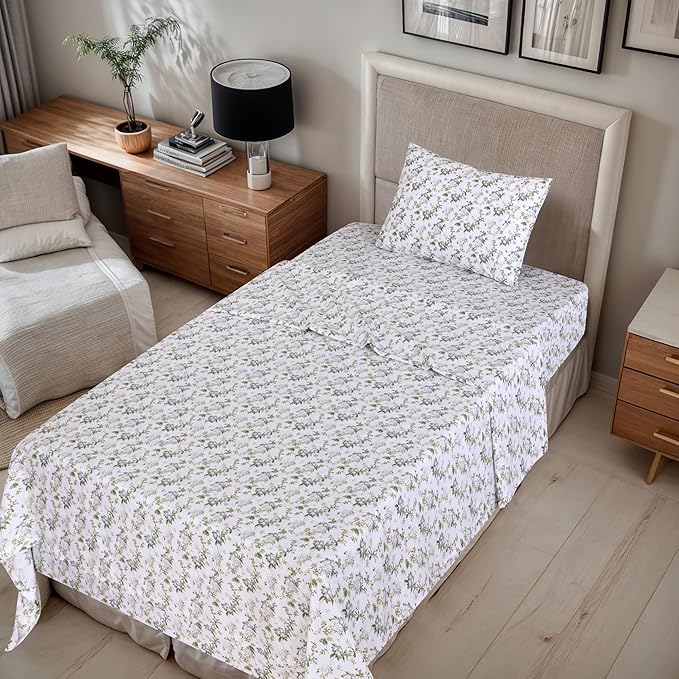RUVANTI 100% Cotton Sheets – Twin XL Size Percale Bedding, Cooling & Breathable - Image 2