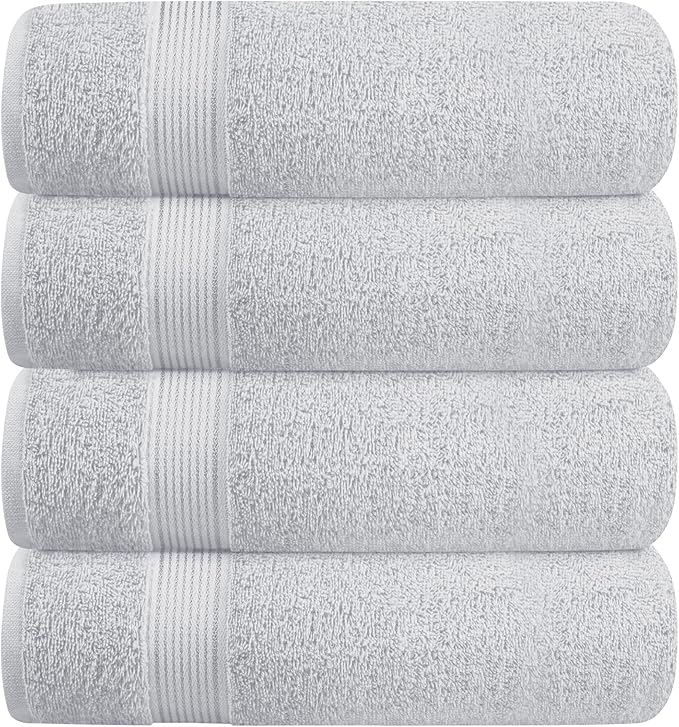 BELZZI Home Ultra Soft 4 Pack Oversized Bath Towel Set 27x54, Cotton Compact by Unknown