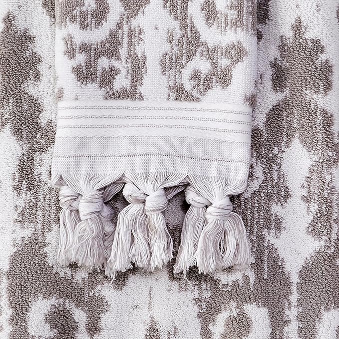 SKL Home Mirage Fringe 100% Turkish Cotton Bath Towel, Taupe 54.00" x 28.00" - Image 2