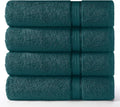 Cotton Craft Ultra Soft 4 Pack Oversized Extra Large Bath Towels 30x54 Teal by COTTONCRAFT
