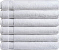 Amazon Basics 6-Pack Bath Towels, 100% Ring Spun Cotton, 600 GSM, Lightweight by AmazonBasics