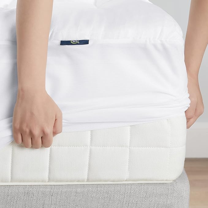 Serta ComfortSure Twin Mattress Cover, Fitted Pillow Top Mattress Pad, Super - Image 6