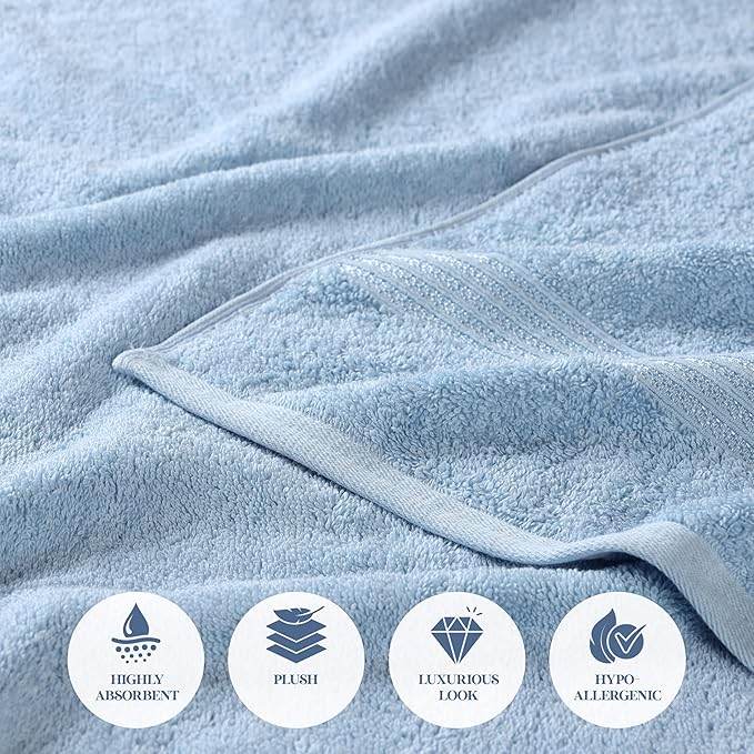Superior Egyptian Cotton 6-Piece Towel Set, Bathroom Essentials, Towels - Image 8