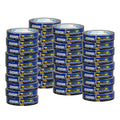 ABRO 36 Pack Blue Painters Tape: 24mm x 55M All Purpose Blue Tape, Temporary Labeling, Easy Tear, Clean Removal, Masking Tape Colored, DIY or Pro Use