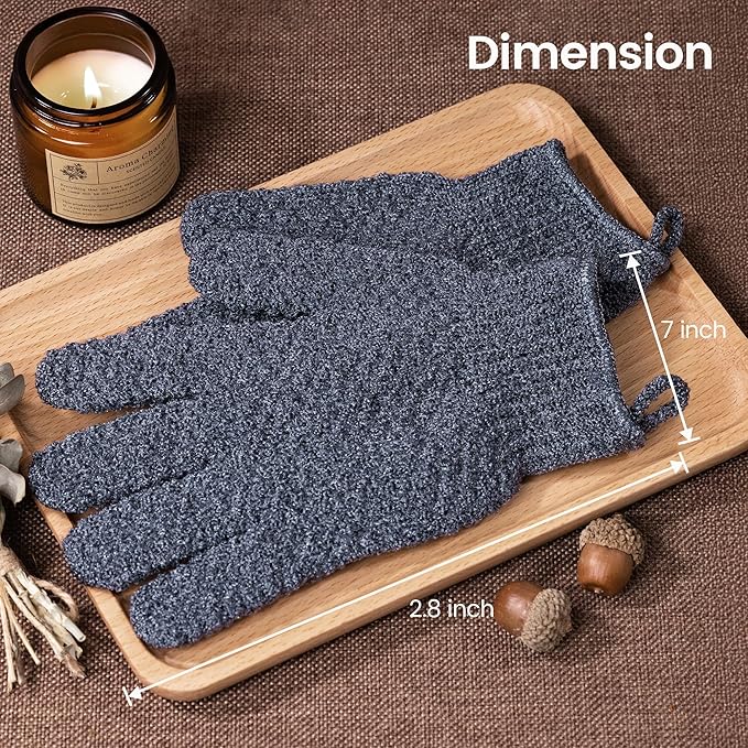 Yiclick Heavy Exfoliating Gloves 4Pcs, Exfoliating Mitts, Body Scrubber - Image 9