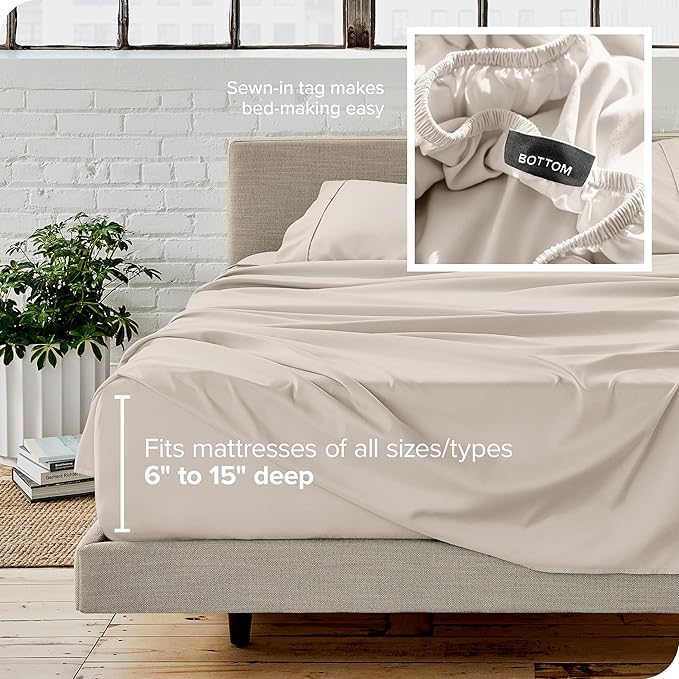 Bare Home Split Head Flex King Sheet Set - Image 6