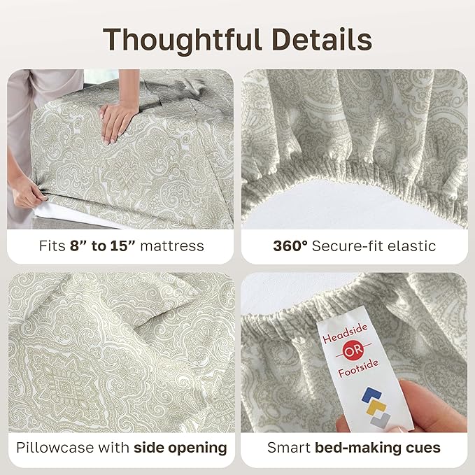 California Design Den Soft 100% Cotton Sheets Twin XL Size Set, 400 Thread - Image 5