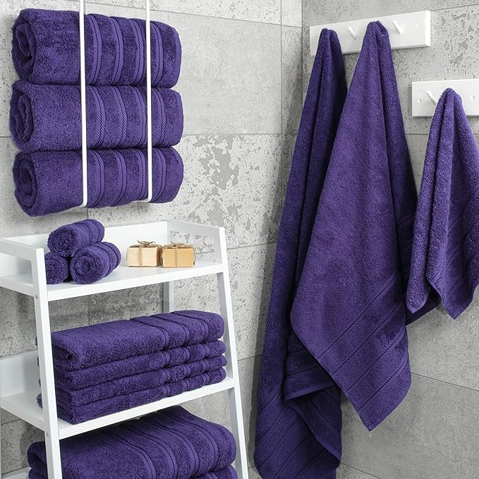 American Soft Linen Luxury 4 Piece Bath Towel Set, 600 GSM 100% Cotton Turkish - Image 2