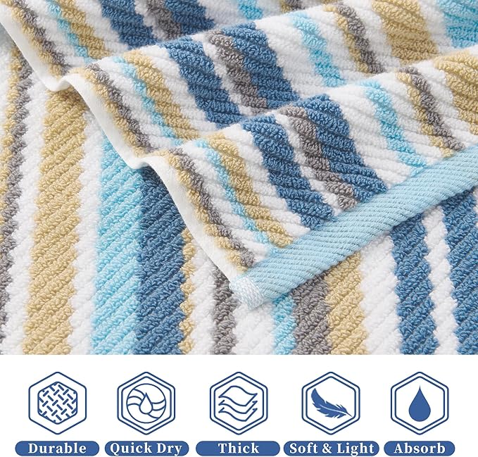 Striped Bath Towels Set - Image 3