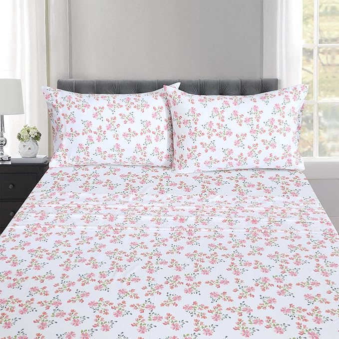 RUVANTI 100% Cotton Sheets – Split King Size Percale Bedding, Cooling & - Image 3
