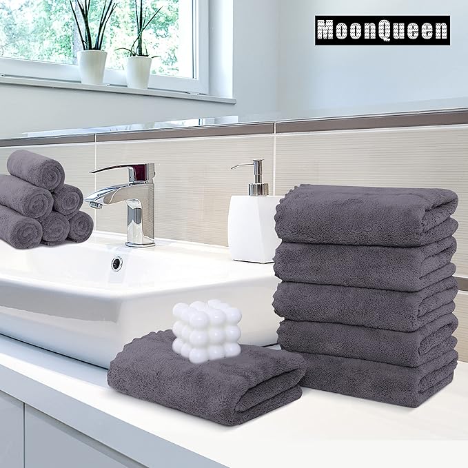 MOONQUEEN 6 Pack Premium Hand Towels - Image 2