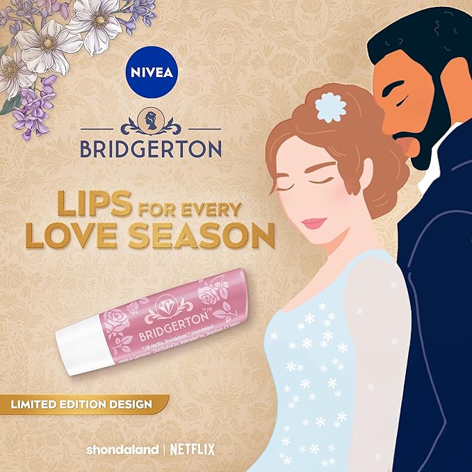 NIVEA Rose Meringue Lip Balm, Nourishing Lip Care, Bridgerton Limited Edition - Image 2