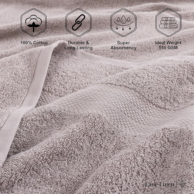LANE LINEN Bath Towel Set of 4 PC - Image 6