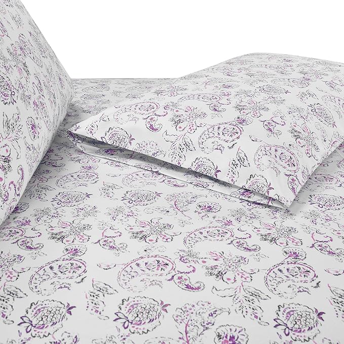 Elegant Comfort Luxury Soft Bed Sheets Paisley Pattern - Image 5