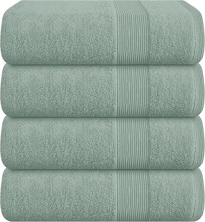 Belizzi Home 4 Pack Bath Towel Set 27x54, 100% Ring Spun Cotton, Ultra Soft by Unknown