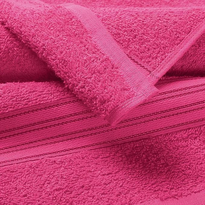 BOUTIQUO 6 Pack Cotton Towel Set, Contains 2 Bath Towels 28x55 inch, 2 Hand - Image 2