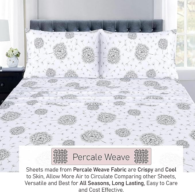 RUVANTI 100% Cotton Sheets – Full Size Percale Bedding, Cooling & Breathable - Image 4