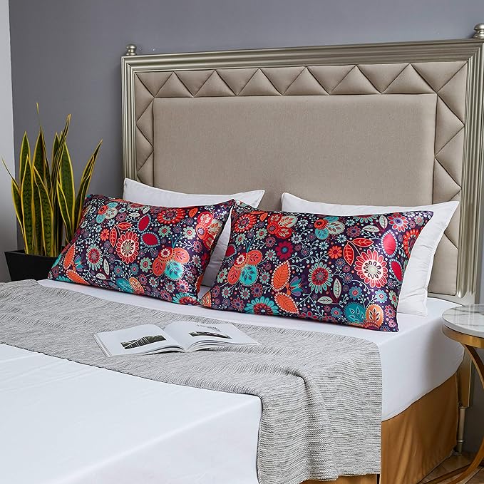 MR&HM Satin Pillowcase for Hair and Skin, Silk Satin Pillowcase 2 Pack - Image 5