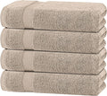 Wealuxe Taupe Bath Towels 27x54 Inch, Cotton Towel Set by WhiteClassic
