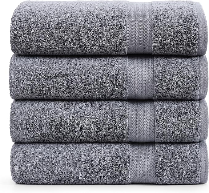 LANE LINEN 100% Cotton 4 Pack Bath Sheets by LaneLinen