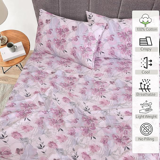 RUVANTI 100% Cotton Sheets – Twin XL Size Percale Bedding, Cooling & Breathable - Image 2