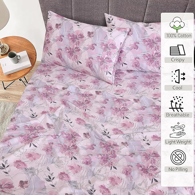 RUVANTI 100% Cotton Sheets – California King Percale Bedding, Cooling & - Image 2