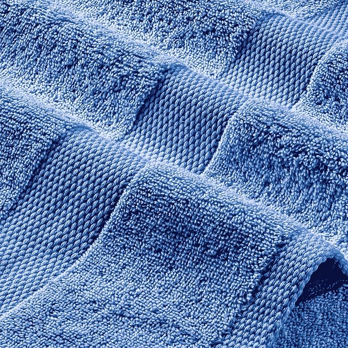 White Classic Light Blue Washcloths Set - Image 8