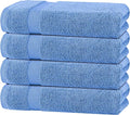 White Classic Light Blue Bath Towels 27x54 Inch, Cotton Towel Set by WhiteClassic