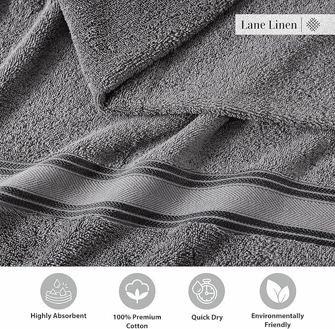 LANE LINEN Luxury Bath Towels Set of 6 - Image 6