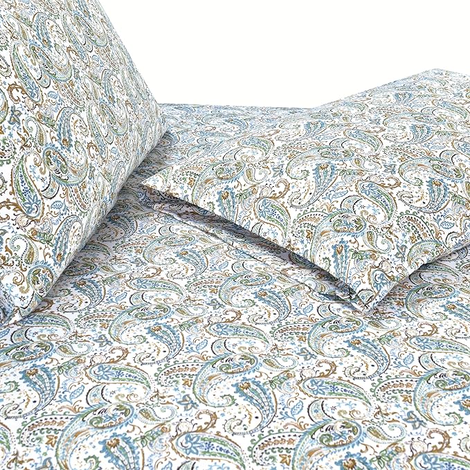 Elegant Comfort Luxury Soft Bed Sheets Paisley Pattern - Image 5