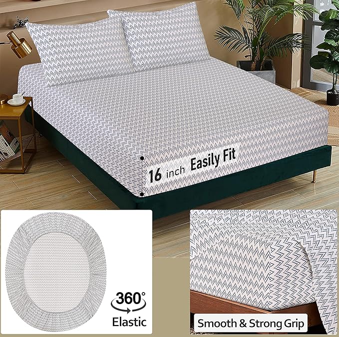 RUVANTI 100% Cotton Sheets – Twin XL Size Percale Bedding, Cooling & Breathable - Image 5