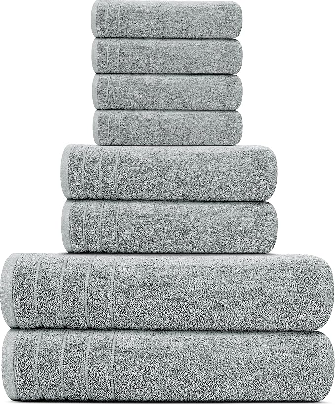 Tens Towels Pack of 8 Towels Set, 2 Extra Large Bath, 2 Hand, 4 Washcloths - Image 5