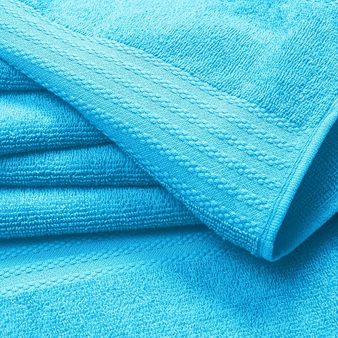 GLAMBURG Ultra Soft 8-Piece Towel Set -100% Pure Ringspun Cotton, Contains 2 - Image 2